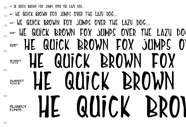 Mighty Tomato font waterfall